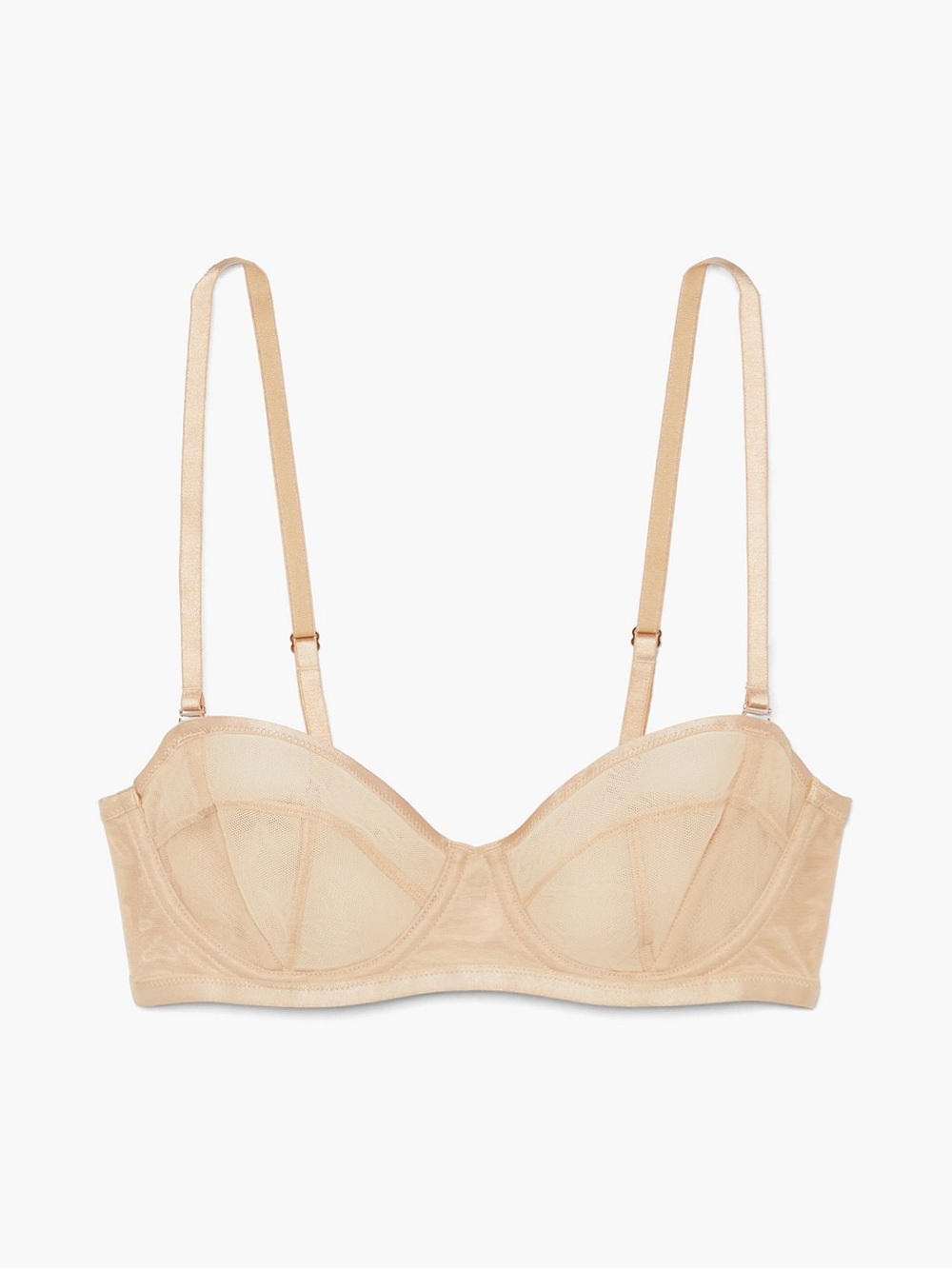 Savage X Fenty Sheer Balconette Bra in Beige